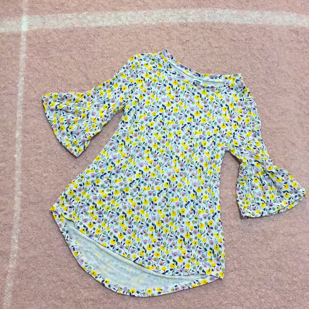 Old navy Spring Easter bell sleeve dress Floral Cottagecore Southern Belle